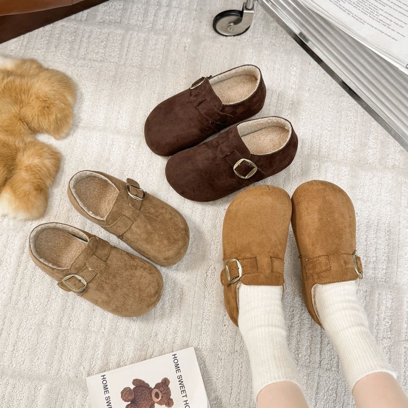 2025 Thick-Soled Fleece-Lined Warm Full-Coverage Shoes For Women New Fashion Versatile Lightweight Korean_voghion.com