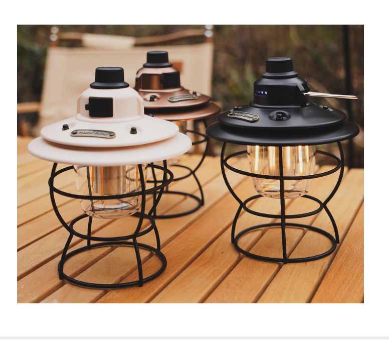Cross-Border Retro LED Outdoor Waterproof Multi-Functional Camping Light Portable Camp Lighting Lantern_voghion.com