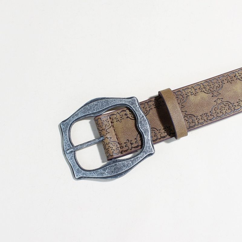 New Ethnic Style Retro Old Belt Women's Belt Matching Jeans Belt High End Brown_voghion.com