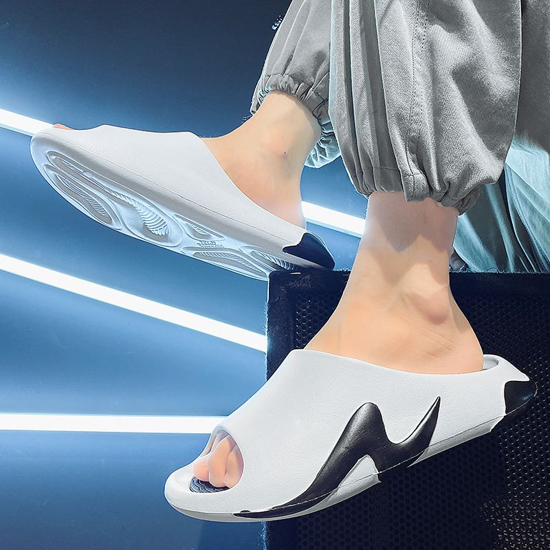 Pantofole da uomo alla moda da grotta, pantofole da esterno, antiscivolo, morbido elastico, confortevole senso del piede_voghion.com