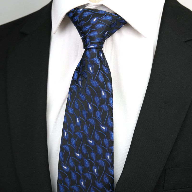 für Herren, formelles Business, trendig, Bräutigam, Hochzeit, professionelles Anzughemd, Paisleymuster, Rot, Schwarz, Blau, Handkrawatte, 8 cm_voghion.com