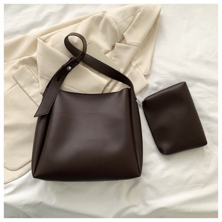 Single Shoulder Crossbody Casual Women's Mother Tote Large Capacity Simple Bucket Bag_voghion.com