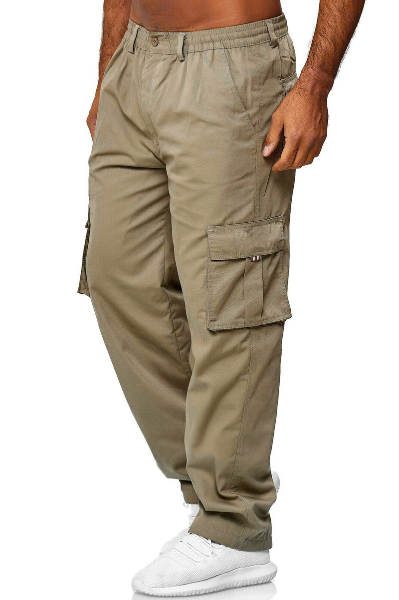 New style men's casual multi-pocket loose straight cargo outdoor trousers pants_voghion.com