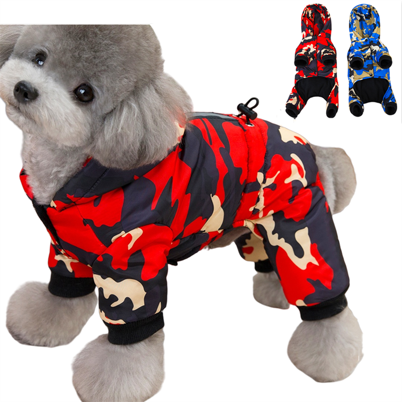 Ropa de invierno cálida e impermeable de camuflaje para perros pequeños, chaquetas para chihuahuas, trajes aislantes para yorkshire terrier, abrigos de PawParty Store._voghion.com