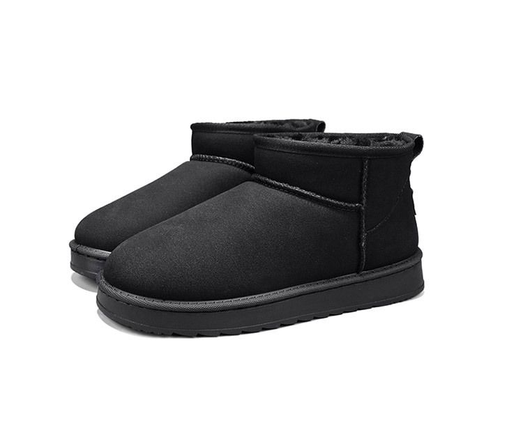 Herren Anti-Rutsch-Schneestiefel Winter Verdicktes Fleecefutter Warme Schuhe Mit Hohem Absatz Klassische Kurze Stiefel Für Den Außenbereich_voghion.com