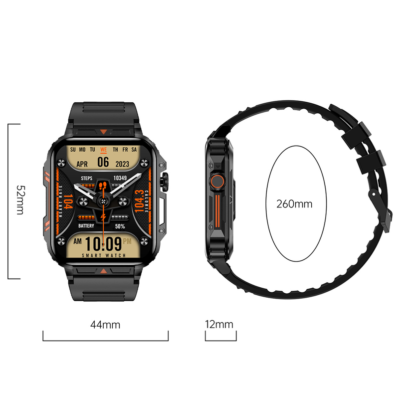 Reloj inteligente deportivo L81 para exteriores, para hombre, con respuesta a llamadas, batería grande, rastreador de actividad física, resistente al agua, compatible con iOS y Android._voghion.com
