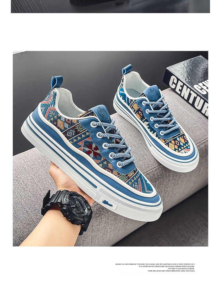 New Summer 2024 Breathable Canvas Men's Fashion Printed Student Korean Edition Trendy Casual Versatile Board Shoes Men_voghion.com