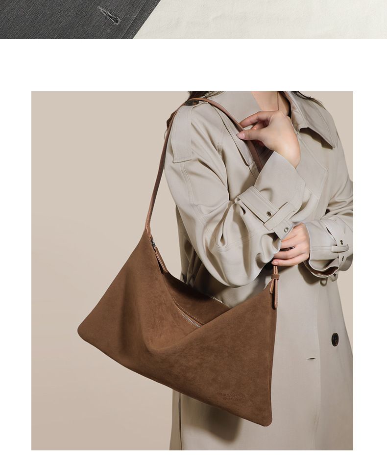 Cuscino da donna in pelle scamosciata smerigliata, nuova borsa a tracolla estiva 2025_voghion.com