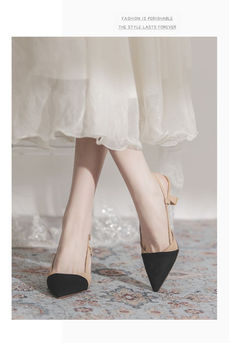 Scarpe singole classiche piccole e profumate, nuovi sandali estivi con tacco alto Baotou Back Air_voghion.com
