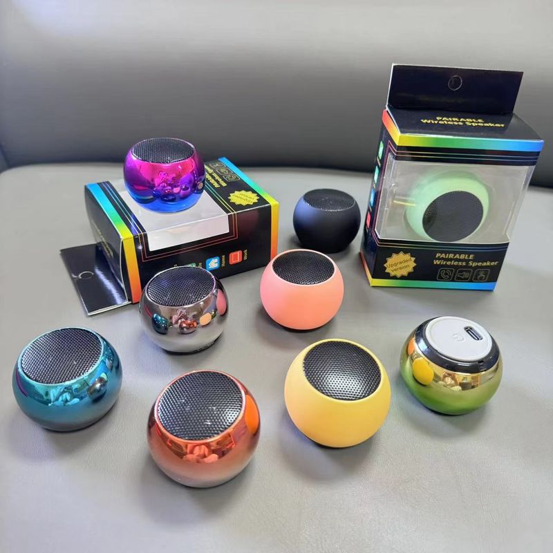 M3 Enceinte Bluetooth portable sans fil électroplaquée Sound Blaster avec invite vocale dégradée Mini modèle privé_voghion.com