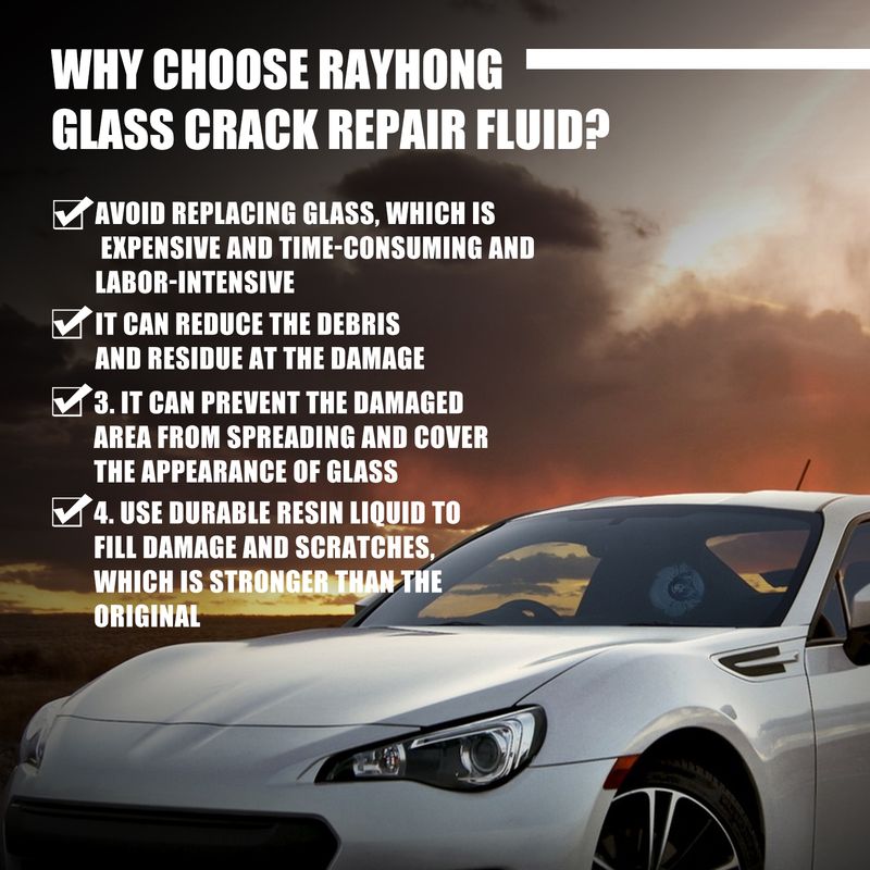 Rayhong Automotive Vindruta Sprickreparation Vätska Vindrutelimning Vätska Spricksprickreparationsmedel_voghion.com