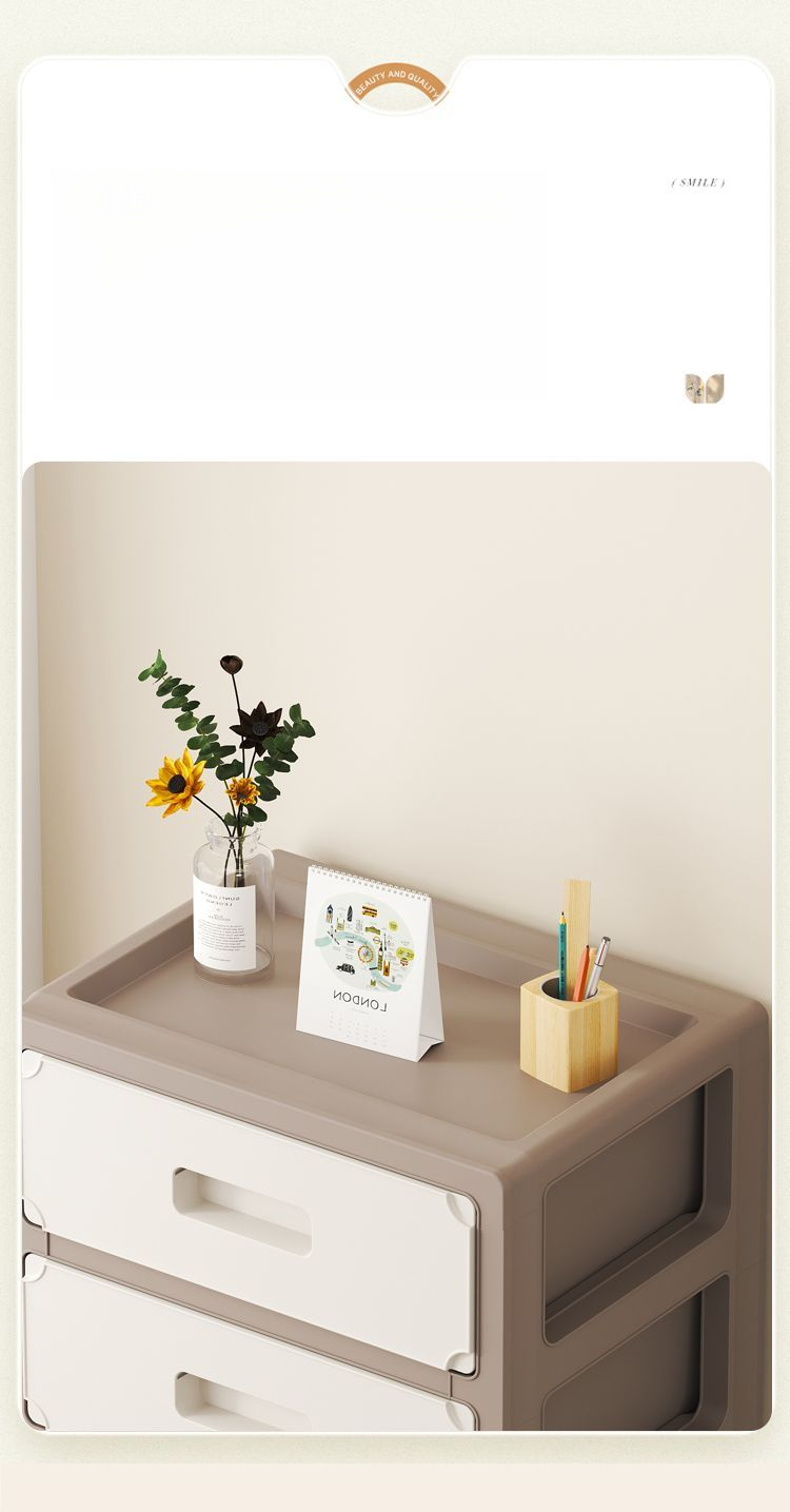 Thickened Drawer Toy Bedroom Transparent Household Storage Cabinet Living Room Bedside Table Organizer Shelf_voghion.com