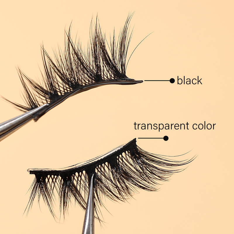 40/50 pieces of adhesive free false eyelash self-adhesive strips, waterproof and reusable adhesive free eyelas_voghion.com
