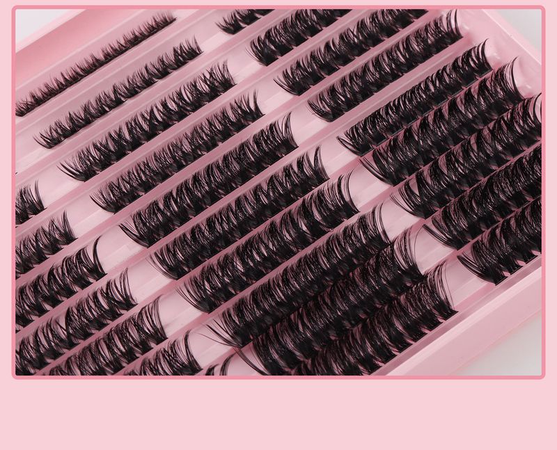False Eyelashes Hot Melt False Eyelashes 300 Clusters 8 16mm Segmented Eyelashes Thick Curled Stage Makeup False Eyelashes_voghion.com