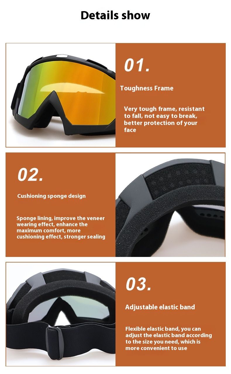 Motorcykel terräng vindtät ridhjälm, skyddsglasögon, utomhussporter, Harley motorcykelglasögon, ansiktsmask_voghion.com