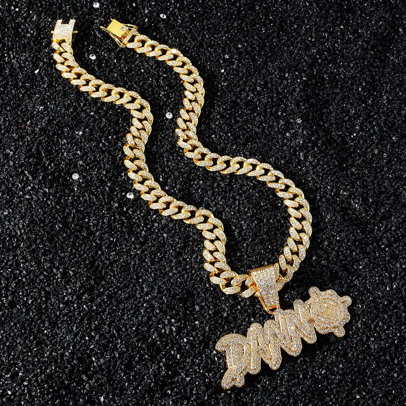 European And American New Men'schain Hip-hop Style Personalized English DANN Pendant Necklace_voghion.com