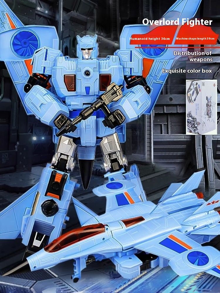 Jinjiang deformacijski mehanski robot otroška igrača policijski avto model fant z orožjem komplet stroj_voghion.com