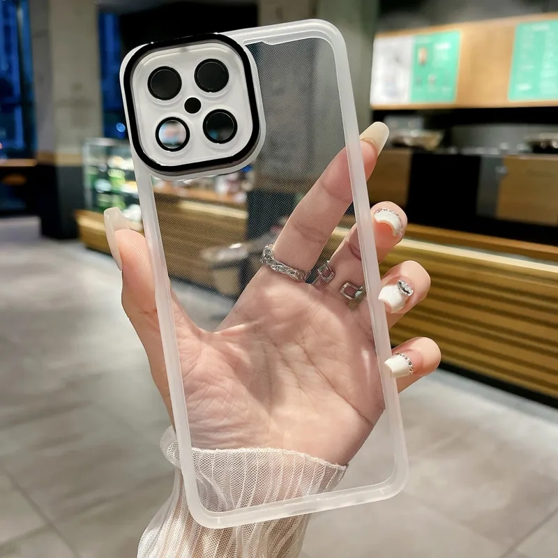 Soft Electroplated Camera Protection Clear Case For Honor X8A X7A X5 X9 X8 X7 X6 X6S Huawei NOVA Y90 Y70 PLUS 9SE Silicone Cover_voghion.com