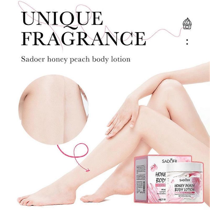 Pfirsicheis-Körpercreme, Eiscreme-Textur, Körperaufhellungslotion für Frauen und Mädchen_voghion.com