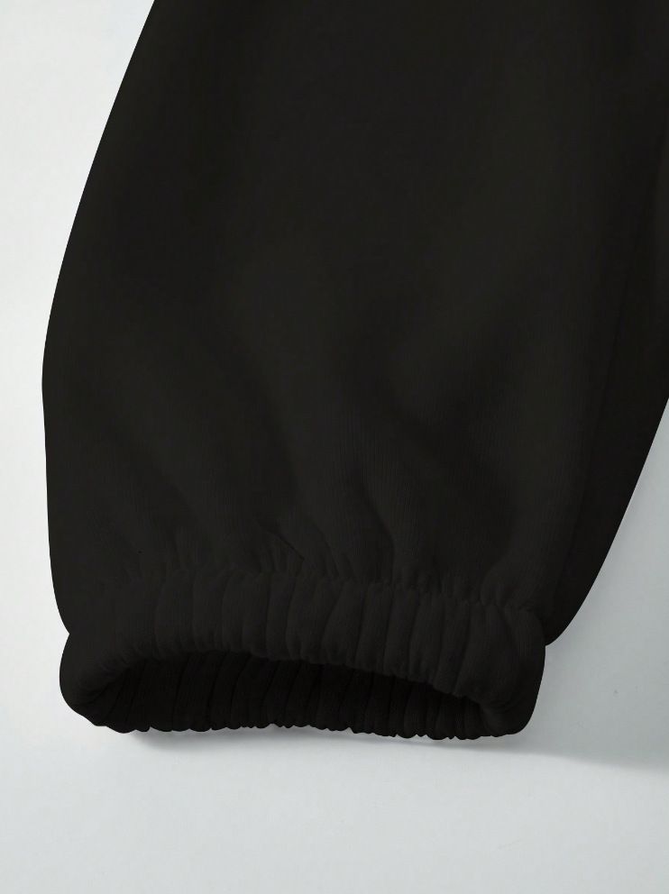 Plus Size Women's Fashionable All-match Round Neck Sweater Set Letters Cartoon Characters Printed_voghion.com