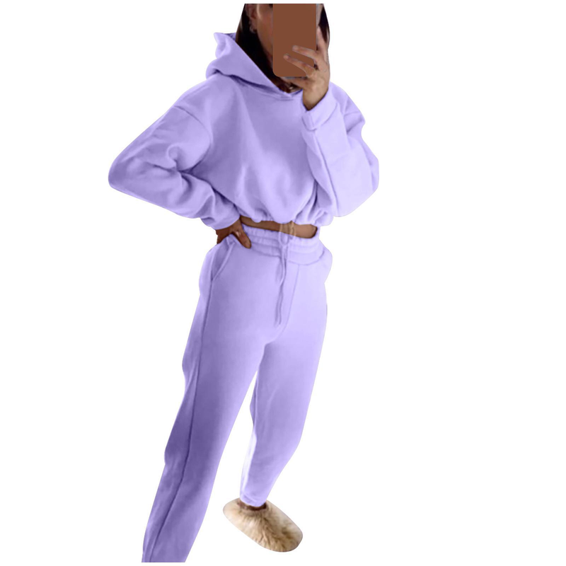 2023 automne/hiver nouvelle mode à manches longues sport ensemble décontracté deux pièces ensemble_voghion.com