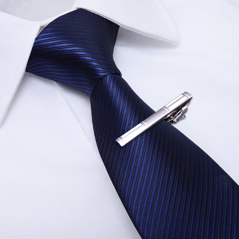 Zhuoxinder clemă de cravată pentru bărbați, model de modă, accesoriu lustruit, cu suprafață netedă, clemă de cravată de afaceri pentru adulți-A_voghion.com