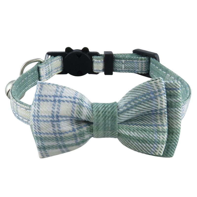 Cute Pet Companion New British Style Gentleman Bow Cat Collar With Bell_voghion.com
