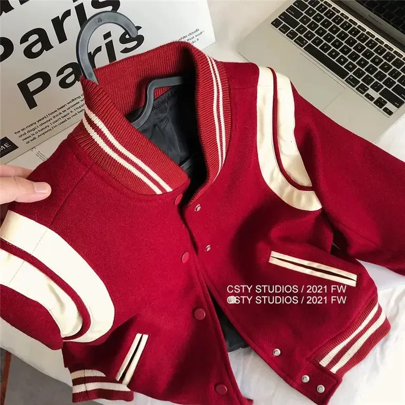 Y2k Womens Clothes Jacket: Oversized College Style Coat, Japanese Varsity Jacket, Lightweight Spring/Autumn Outerwear_voghion.com