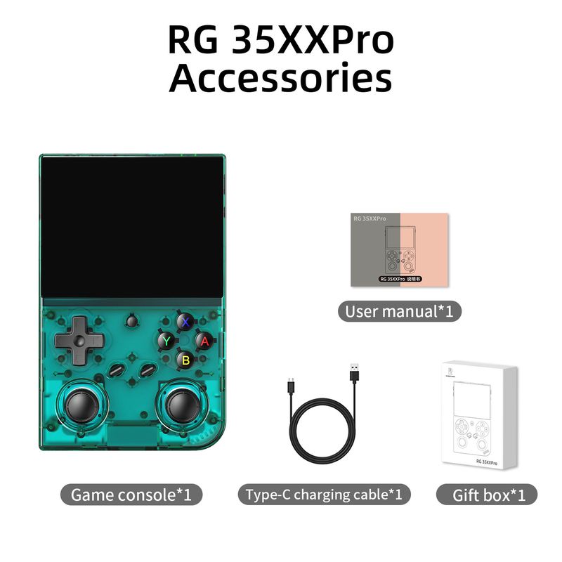 Nouvelle console de jeu portable rétro open source RG 35XXPRO à double joystick, se connectant à la borne d'arcade TV_voghion.com
