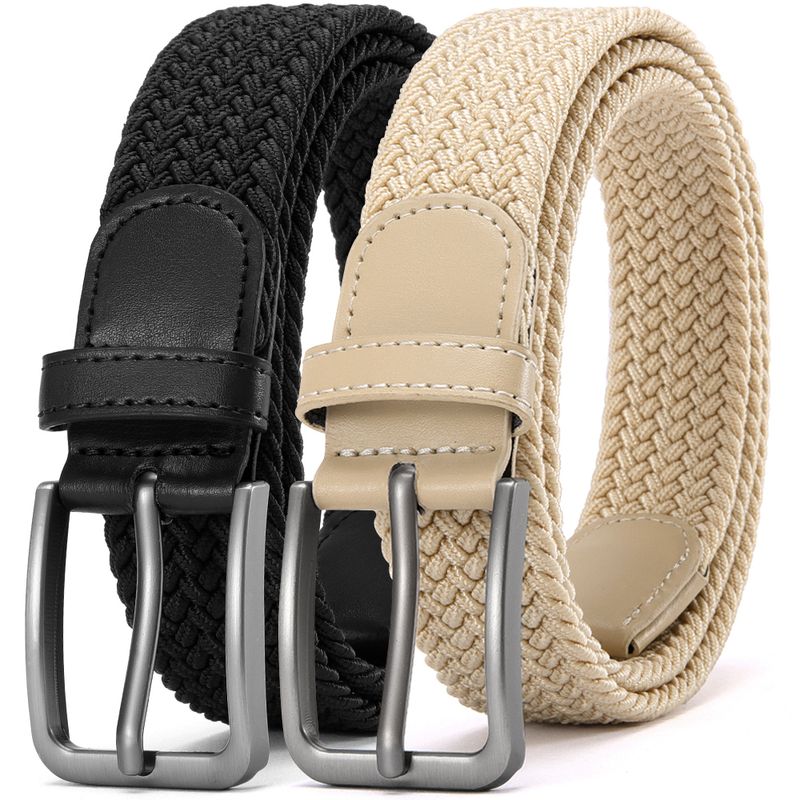 HOT 125cm Men's Elastic Belts Women'S Unisex Casual Woven for Outdoor Rock Climbing Training Work Paired with Jeans Belt_voghion.com