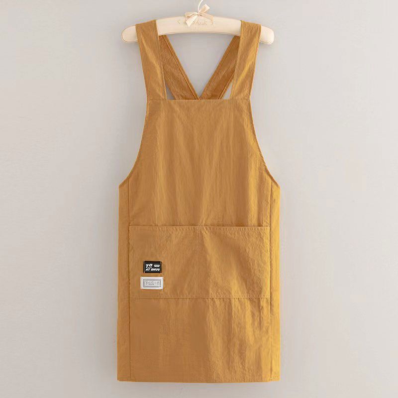 New Velvet Simple Fashion Cross Strap Apron Dirt-Resistant Wear-Resistant Stain-Resistant Waterproof Adult Workwear For_voghion.com