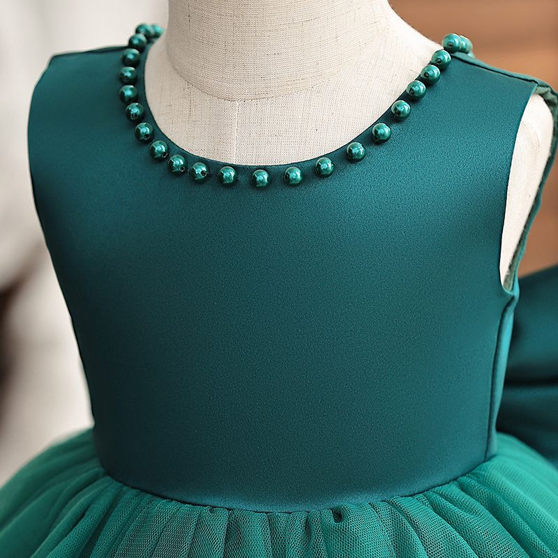 Kinderkleding Meisjes Prinsessenjurk Kinderbruidsjurk Bloemenmeisjesjurk Gastheer Pianovoorstelling Kostuum Pluizige Gaasrok Gastheer_voghion.com