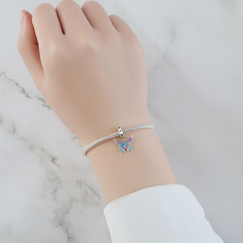 Gioielli da donna in argento sterling 925 con perline, di alta qualità, a forma di farfalla, fai da te, accessori per gioielli, pendenti_voghion.com