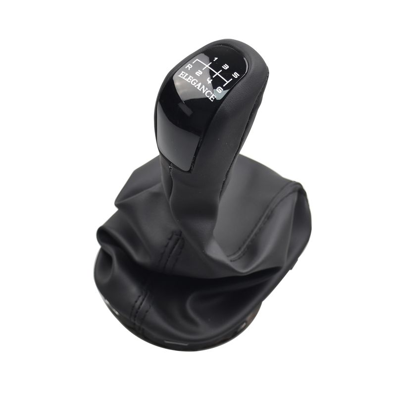 6 Speed Car Gear Shift Knob Lever Shifter With Leather Dust-Proof Cover For Mercedes Benz C Class W203 S203 C180 C200_voghion.com