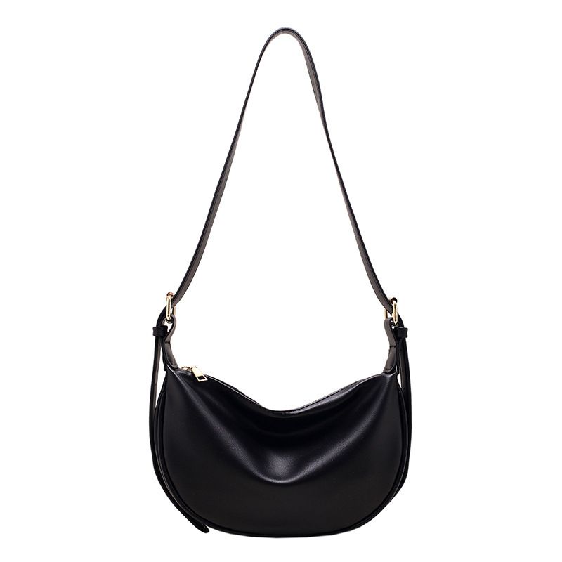 Sac à bandoulière tendance automne-hiver 2023, nouvelle collection, couleur unie, souple, en PU, polyvalent, texturé, à bandoulière unique_voghion.com