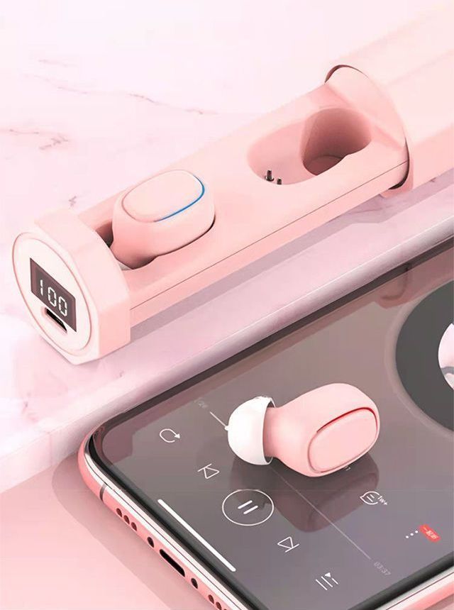 Wireless Bluetooth Headset Aron Binaural Mini In-Ear Super Cute Listening To Songs Girls Suitable_voghion.com