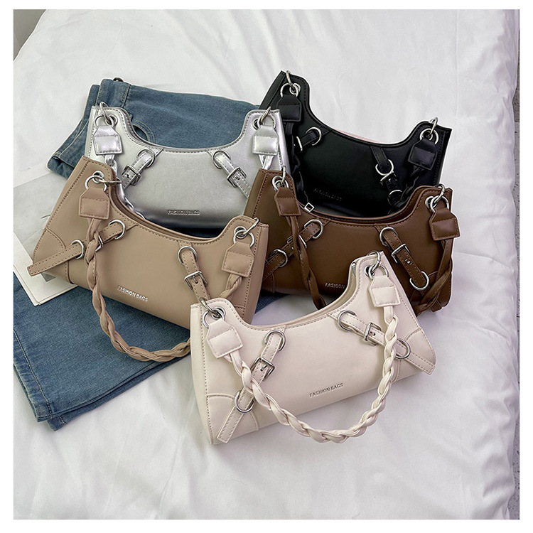 Produttori all'ingrosso 2023 nuova borsa da donna sotto le ascelle tinta unita borsa a tracolla portatile con texture di moda borsa a tracolla portatile dal design di nicchia_voghion.com