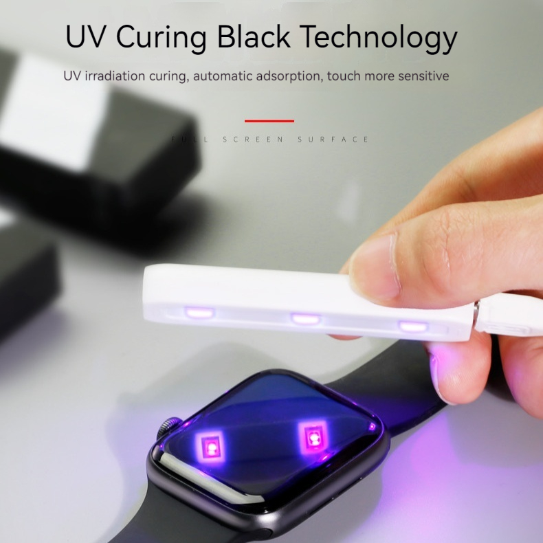 Suitable for iwatch7 Uv Watch Screen Protector Film Watch Full Adhesive Surface Tightly Adheres to High-definition Tempered Film_voghion.com
