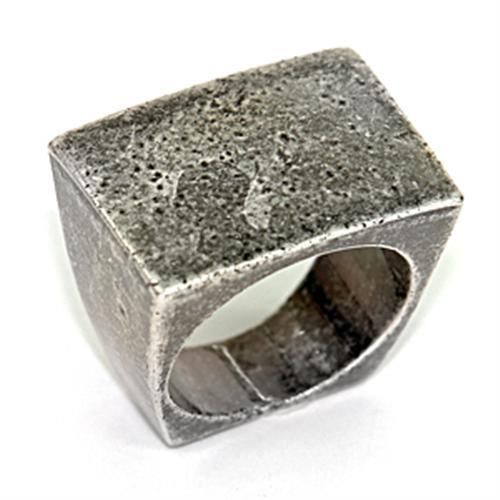 LOA057 - Ruthenium Brass Ring with No Stone_voghion.com