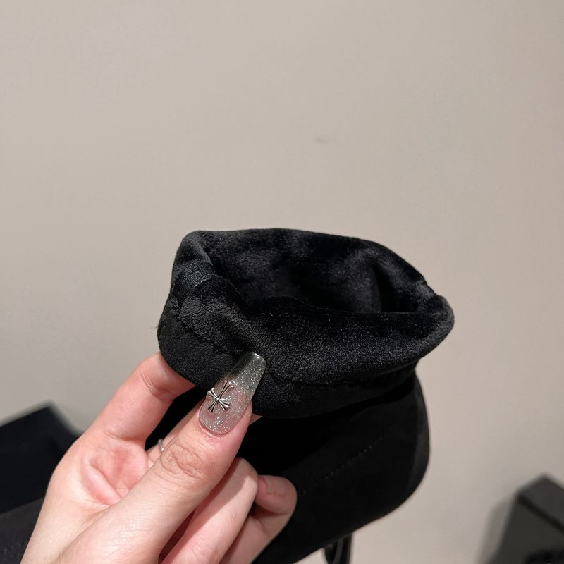 Autumn and winter high-heeled elastic boots thin-heeled Beijing velvet bare boots black suede pointed thin boots versatile short boots_voghion.com