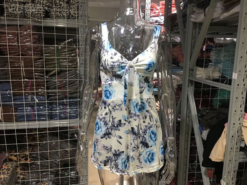 Suitable For All Seasons 2024 New Sexy Strap Chest Bow Tie Print Loose Jumpsuit Shorts_voghion.com