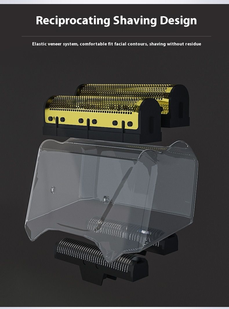 Jinding New Electric Shaver, Reciprocating Blade, Rechargeable Shaving Head, USB Dual Blade_voghion.com