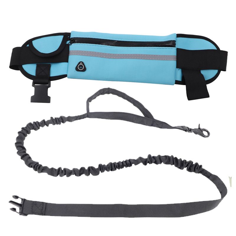 Sports Waist Bag Dog Set Reflective Elastic Explosion-Proof Outdoor Pet Supplies Running Leash_voghion.com