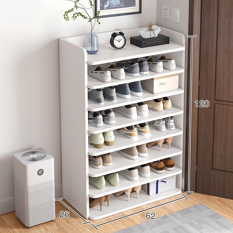4-7 Tier Shoe Rack Vertical Wooden Organizer Storage Stand Entryway Shoes Tower_voghion.com