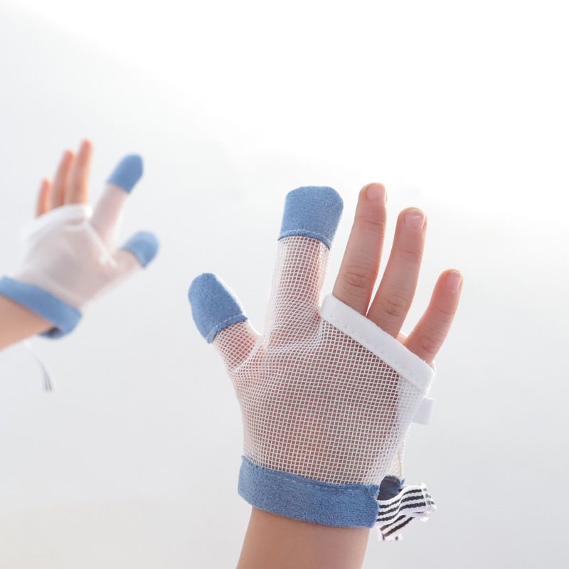 Babys körperliche Anti-Ess-Hand-Handschuhe Daumen Babys Hand-Ess-Hand-Ess-Handschuh Kind Hand-Ess-Sucht Kind Finger-Beiß-Handschuhe_voghion.com