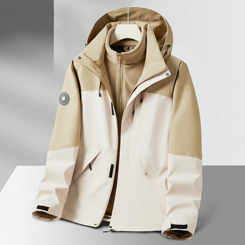 2024 Men's Full Heat-Sealed YKK Three-in-One 0.05kg Piece Set Windproof Waterproof Ski Jacket_voghion.com