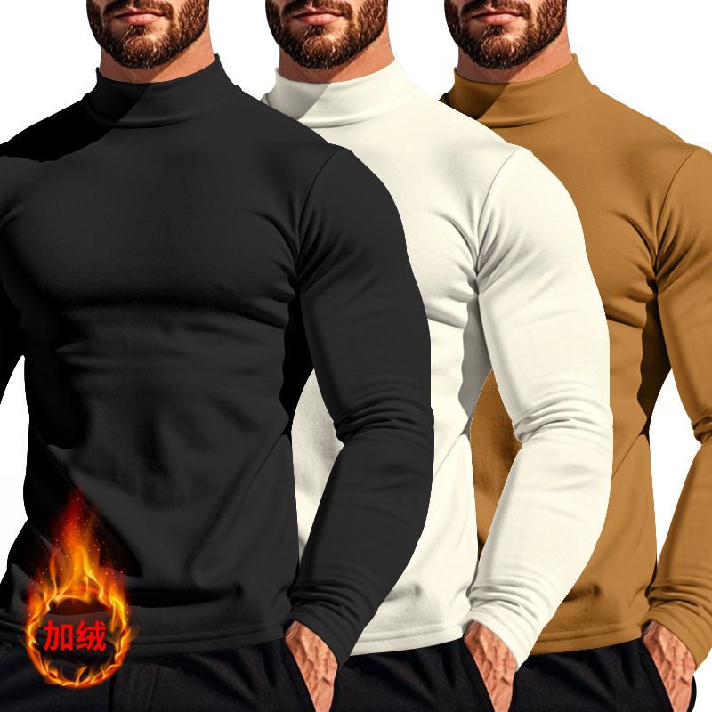 Completo da uomo in tre pezzi, a collo alto, termico, a maniche lunghe, morbido e delicato sulla pelle, autunno-inverno_voghion.com