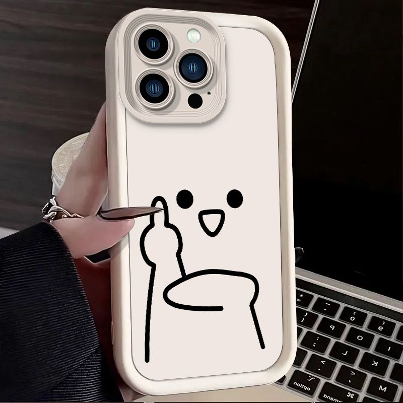 Funny Little People Case For IPhone 16 15 14 13 12 11 Pro Max XS X XR 8 7 6S 6 Plus SE 2020 Liquid Silicone Shockproof Cover_voghion.com