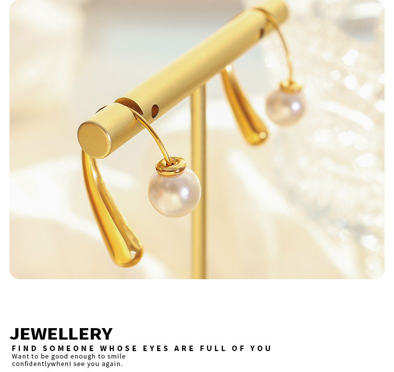 Retro-Stil Einzigartiges Design Ohrringe Titan Stahl plattiert Personalisierte Ohrhaken Nischenmode Ohrringe Schmuck Frauen_voghion.com