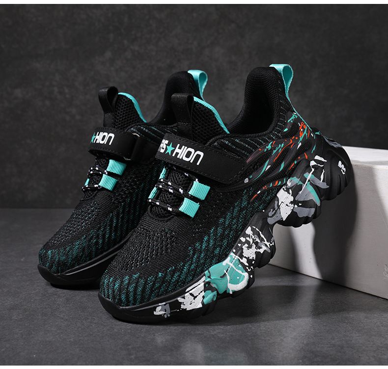 Kinderschuhe Jungen Sportschuhe neue 7 12 atmungsaktive Kinder Mesh Schuhe für mittlere und große Kinder Jungen leichte Laufschuhe_voghion.com